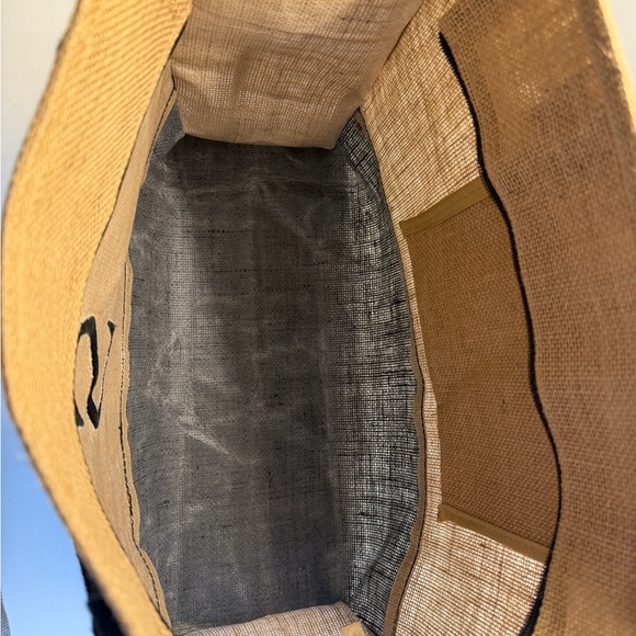 Monogrammed Jute Tote Bag – Black & Natural - Picture 4 of 6